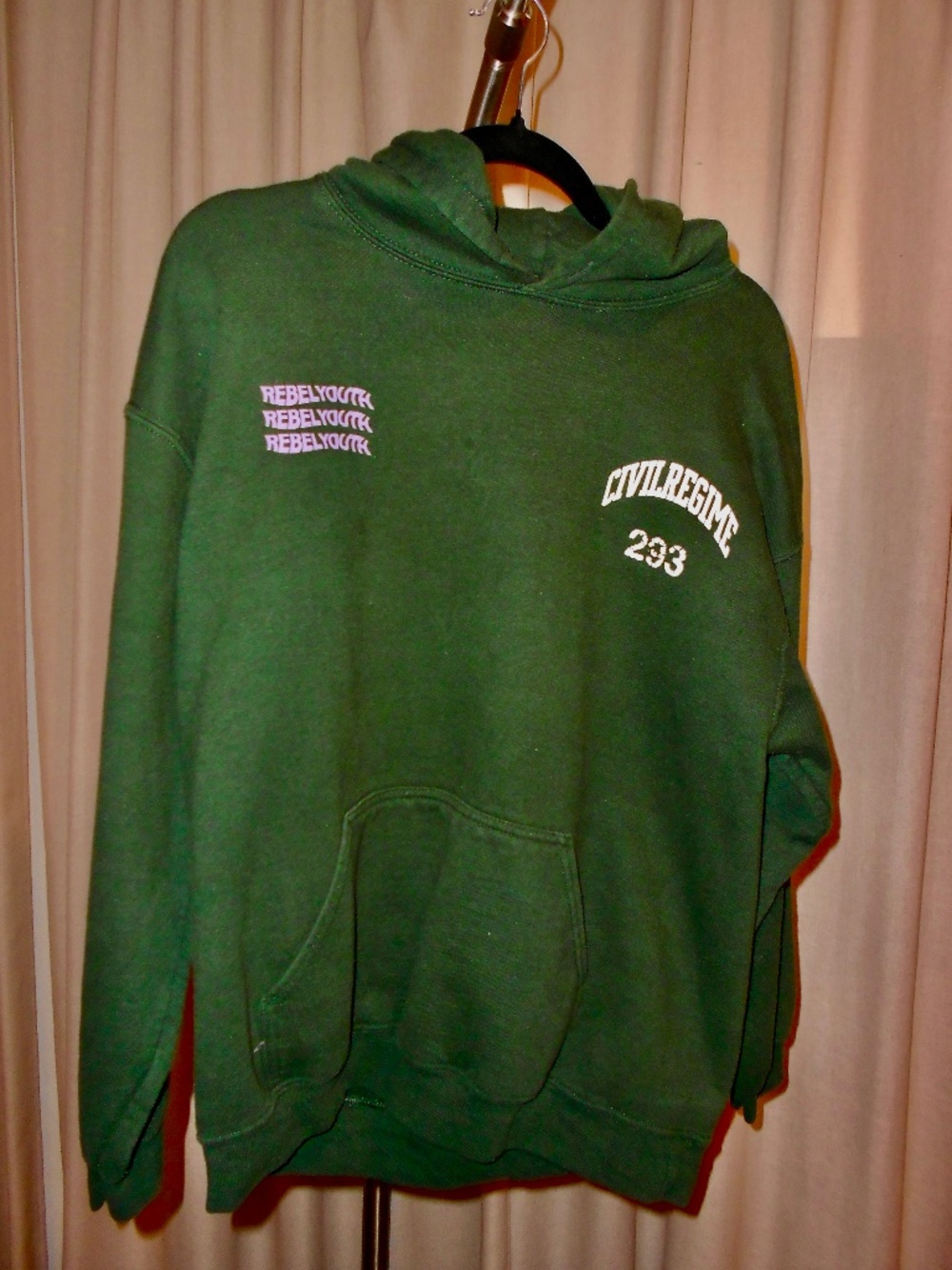 Civil Regime Rebel Youth - Green Hoodie Large
